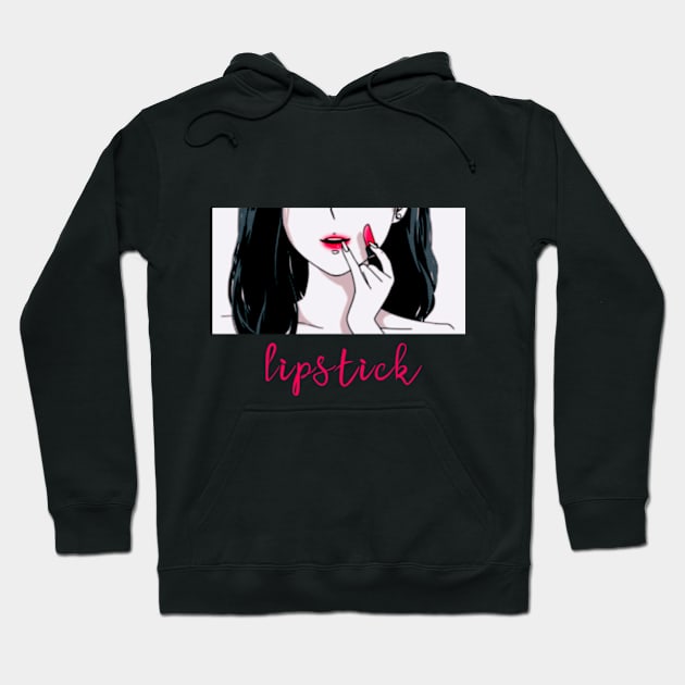 lipstick girl Hoodie by valival